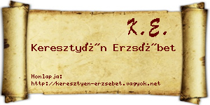 Keresztyén Erzsébet névjegykártya
